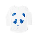 Minti Long Sleeve Scoop Tee Love Panda White